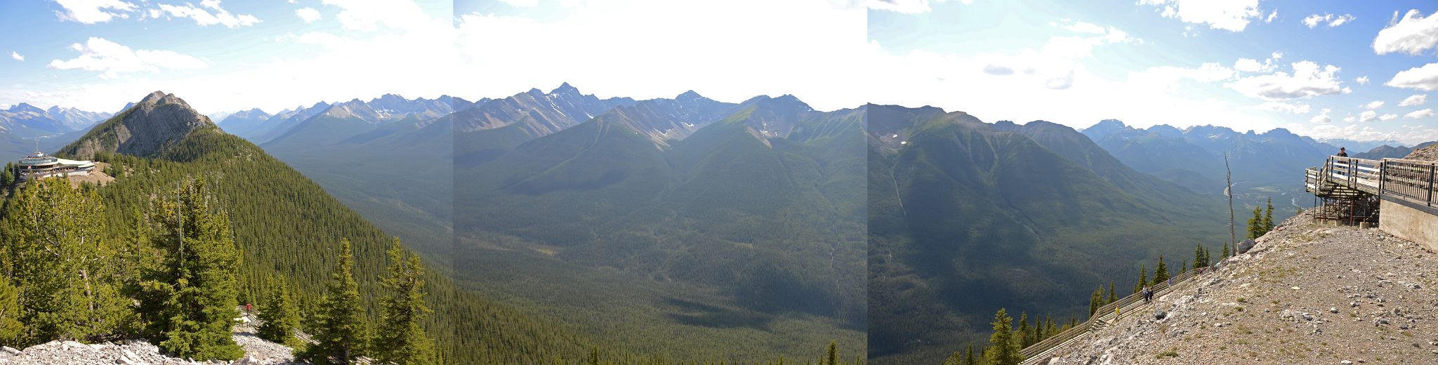 20 Panoramic View Of Banff Gondola Station, Sundance Range and Sundance Peak, Mount Bourgeau, Mount Brett, Massive Mountain, Pilot Mountain From Banff Gondola On Sulphur Mountain In Summer